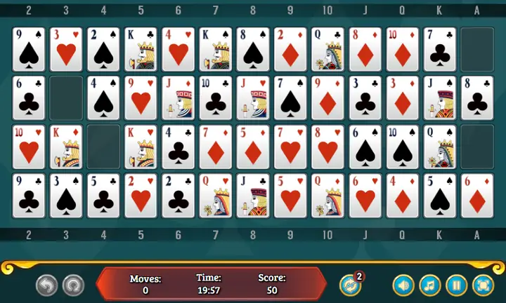 Snimak ekrana iz igre Park and Ride Solitaire