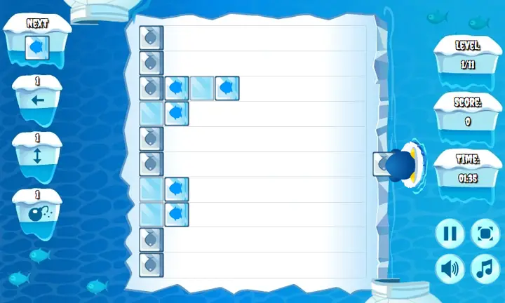 Snimak ekrana iz igre Penguin Cubes