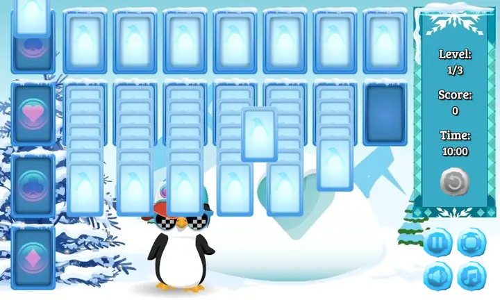 Snimak ekrana iz igre Penguin Solitaire