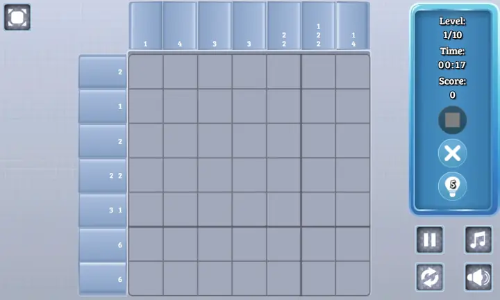 Snimak ekrana iz igre Picture Nonogram