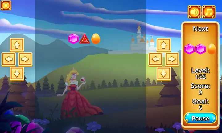 Snimak ekrana iz igre Princess Jewels