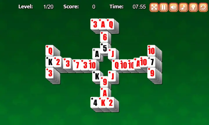 Snimak ekrana iz igre Pyramid Mahjong Solitaire