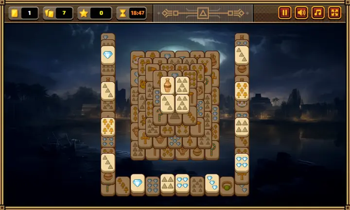 Snimak ekrana iz igre Pyramid Mahjong