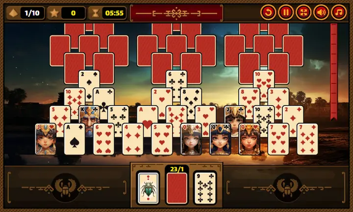 Screenshot from Pyramid Tripeaks