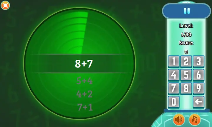 Snimak ekrana iz igre Rapid Math