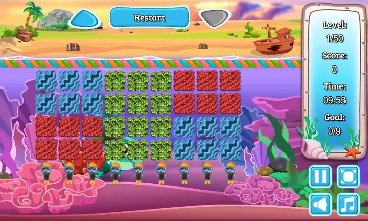 Snimak ekrana iz igre Rescue the Divers 2
