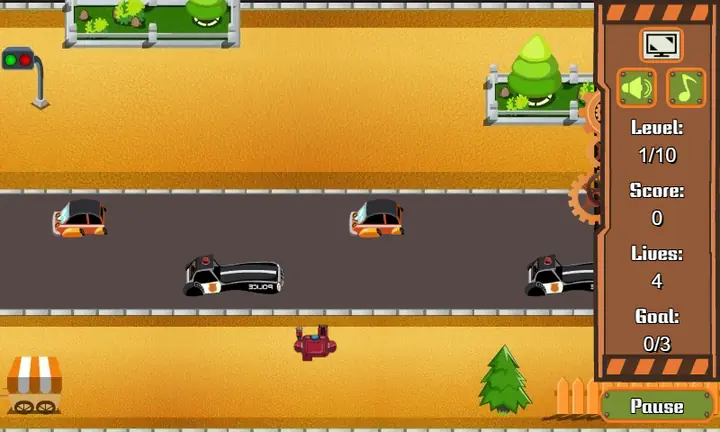 Snimak ekrana iz igre Robot Cross Road