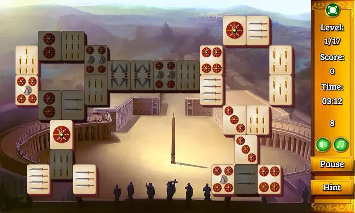 Snimak ekrana iz igre Roman Mahjong
