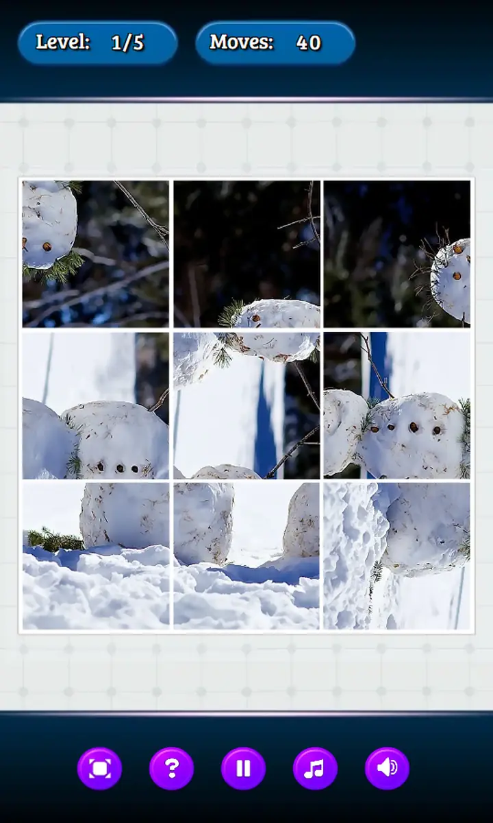 Snimak ekrana iz igre Rotate Puzzle: Winter Fun
