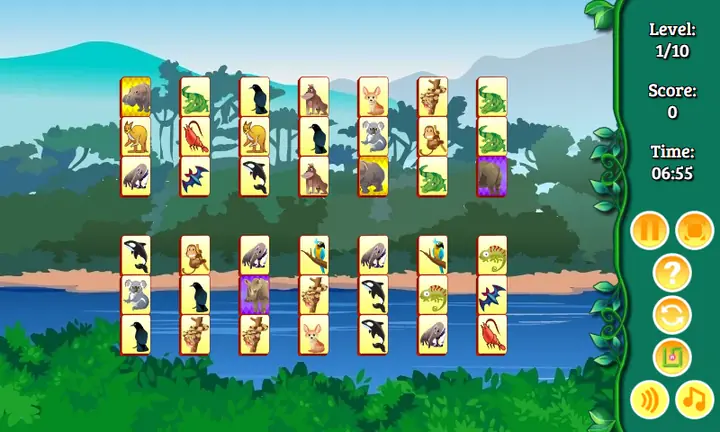 Screenshot from Safari Mahjong
