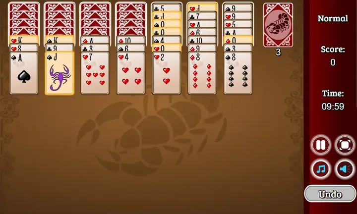 Snimak ekrana iz igre Scorpion Solitaire