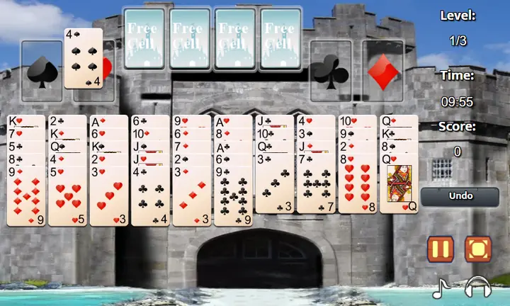 Snimak ekrana iz igre Sea Tower Solitaire