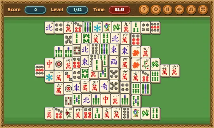 Snimak ekrana iz igre Sensei Mahjongg