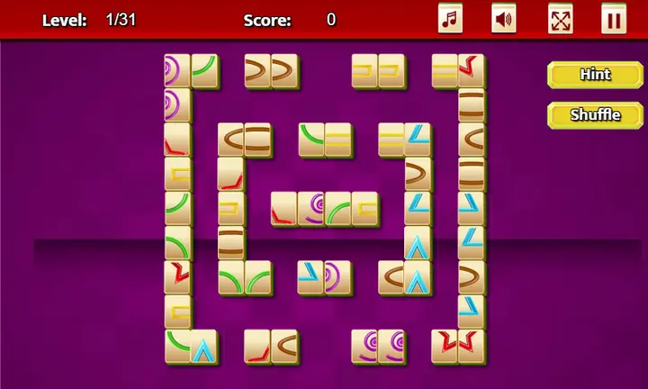 Snimak ekrana iz igre Shape Mahjong