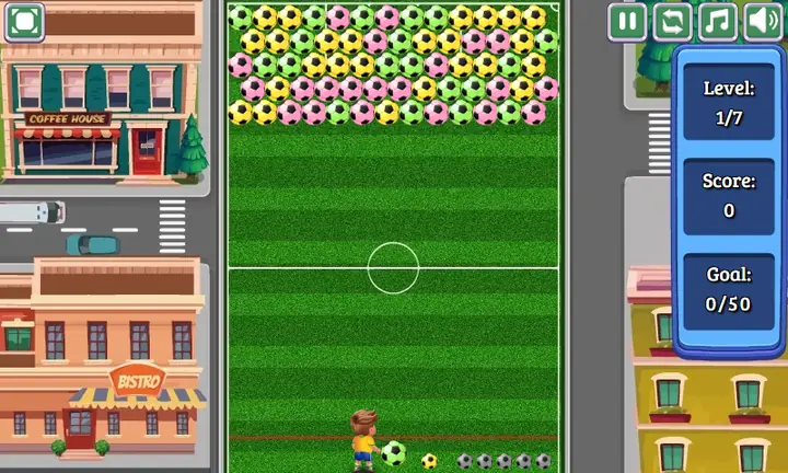 Snimak ekrana iz igre Soccer Bubbles