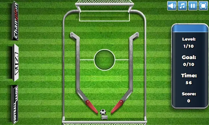 Snimak ekrana iz igre Soccer Pinball