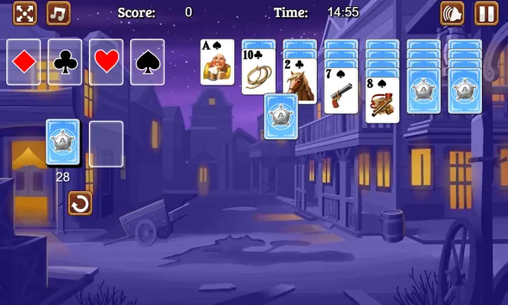 Screenshot from Solitaire Reverse