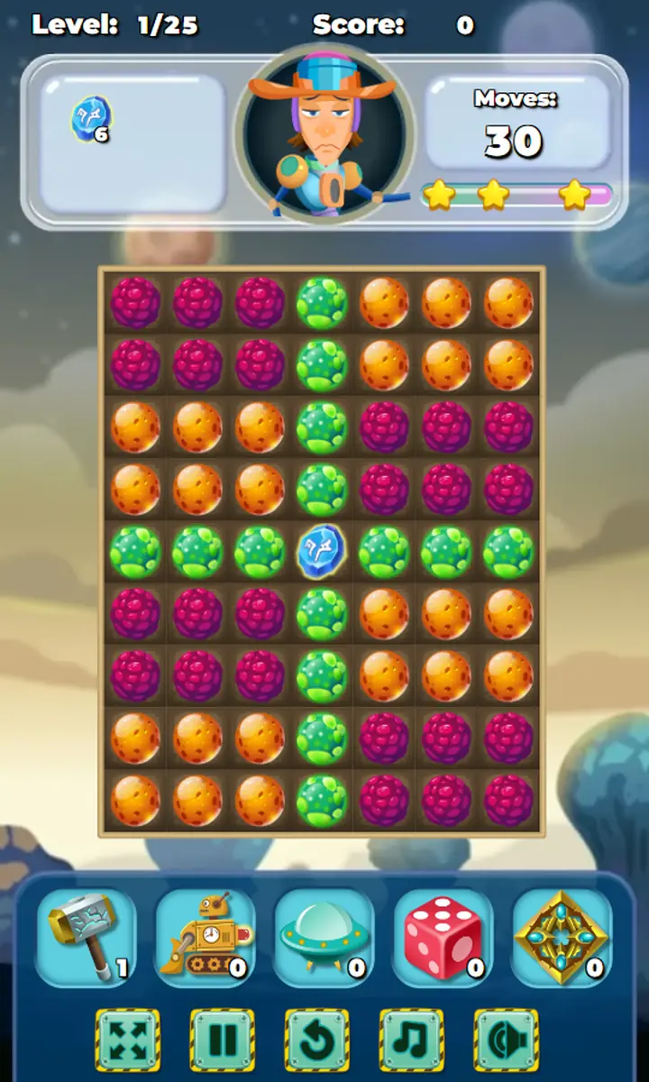 Snimak ekrana iz igre Space Blast
