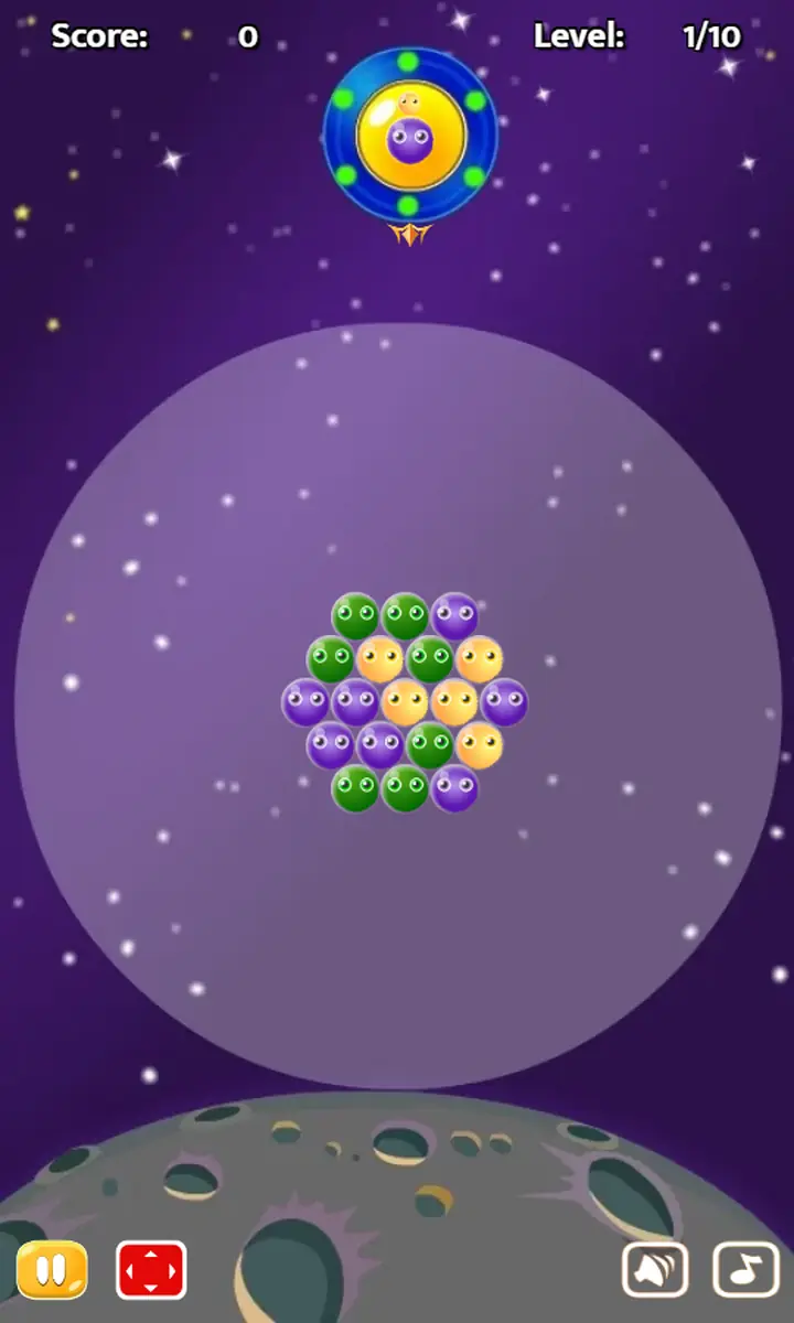Snimak ekrana iz igre Space Bubbles