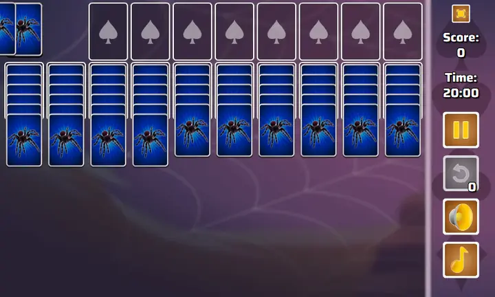 Snimak ekrana iz igre Spades Spider Solitaire