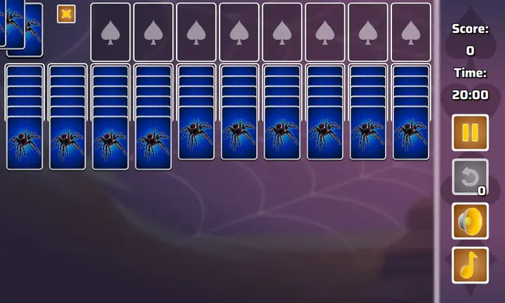 Snimak ekrana iz igre Spider Solitaire 1 suit