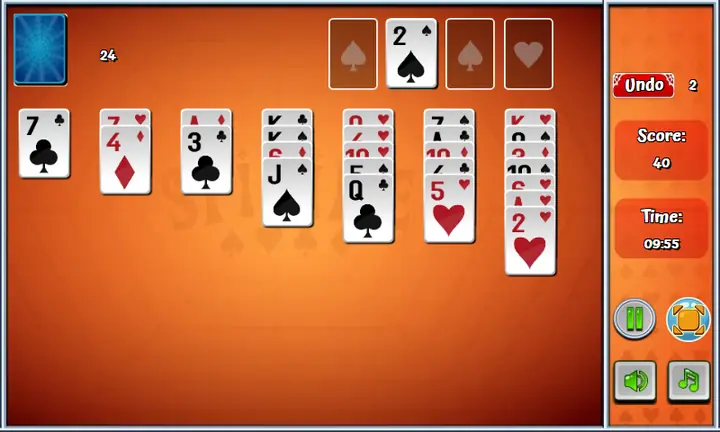 Snimak ekrana iz igre Spidike Solitaire