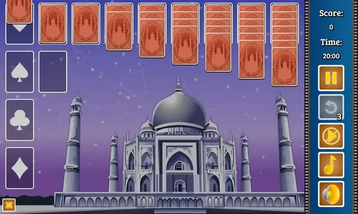 Snimak ekrana iz igre Taj Mahal Solitaire