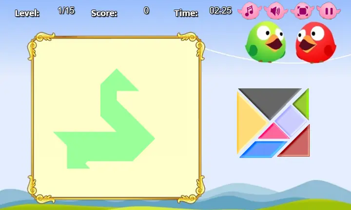 Snimak ekrana iz igre Tangram Bird