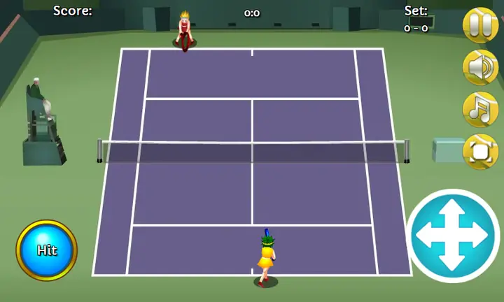 Snimak ekrana iz igre Tennis