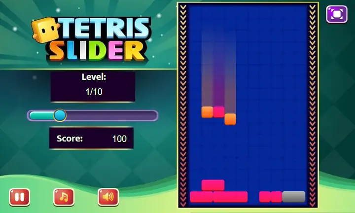 Snimak ekrana iz igre Tetris Slider
