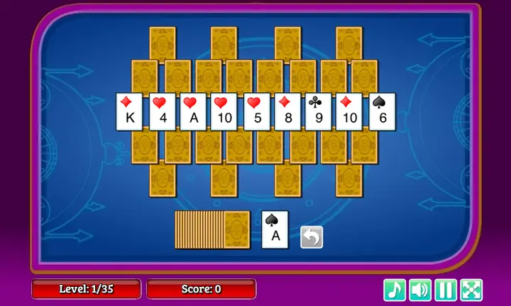 Screenshot from Tripeaks Mania
