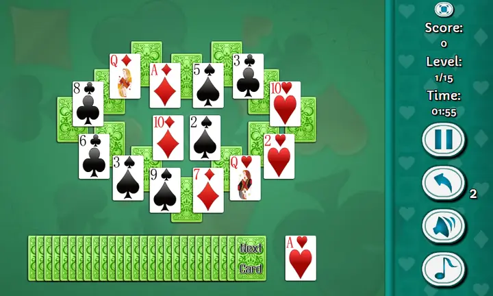 Screenshot from Tripeaks Solitaire