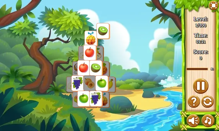 Screenshot from Tropical Fruit Mahjong