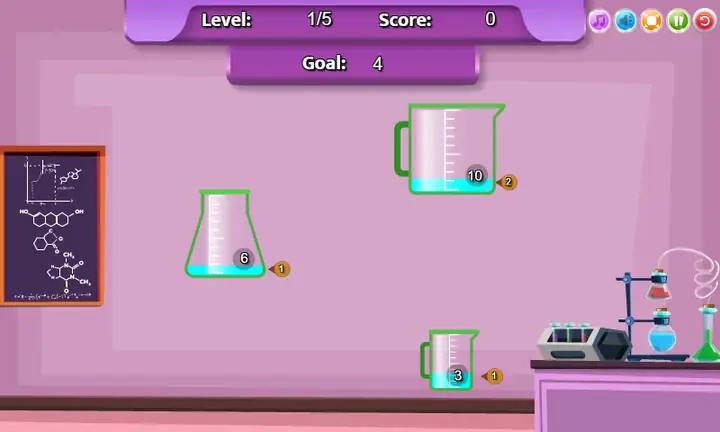 Screenshot from Water Pouring Puzzle