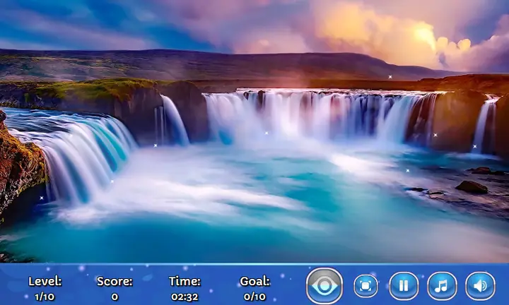 Snimak ekrana iz igre Waterfall: Hidden Stars