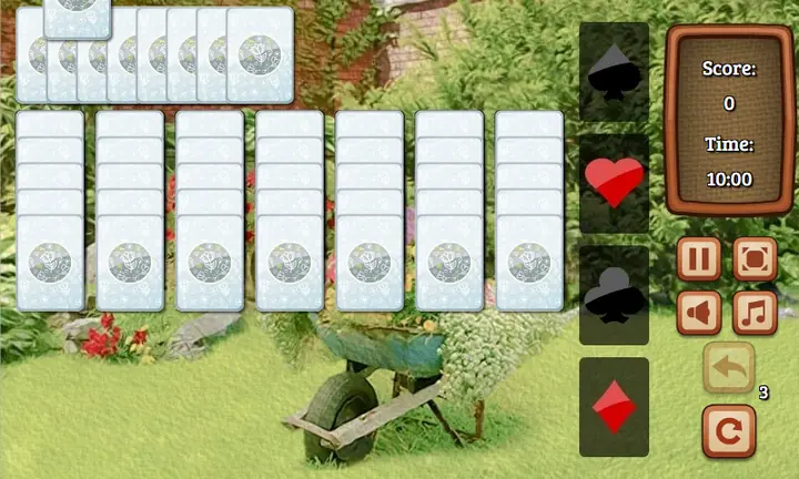 Snimak ekrana iz igre Wild Flower Solitaire
