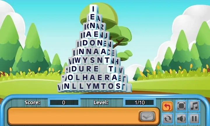 Snimak ekrana iz igre Word Mahjong