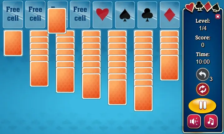 Screenshot from Yukon Freecell