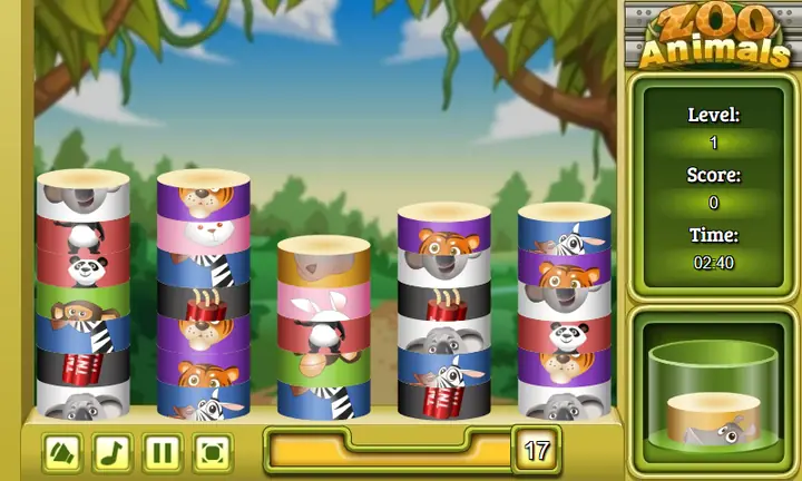 Snimak ekrana iz igre Zoo Animals