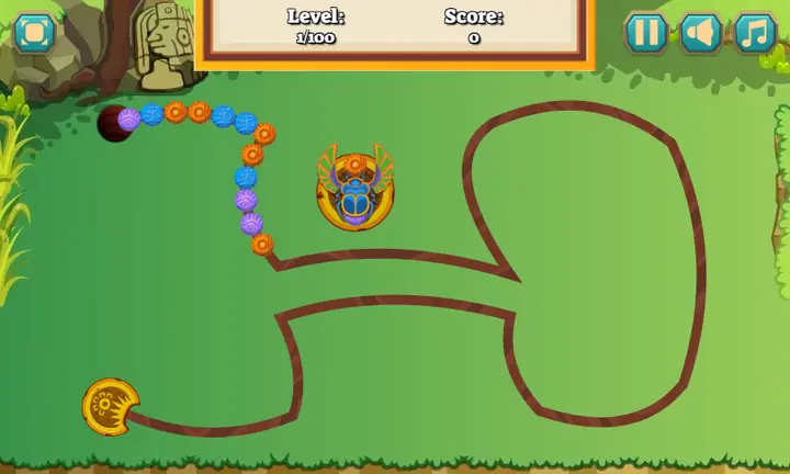 Snimak ekrana iz igre Zuma Legend
